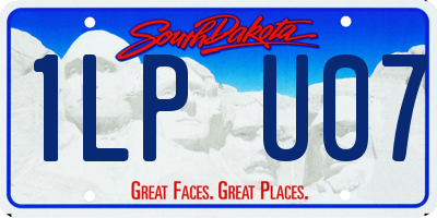 SD license plate 1LPU07