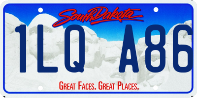 SD license plate 1LQA86
