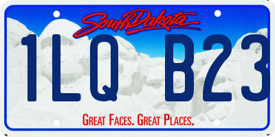 SD license plate 1LQB23