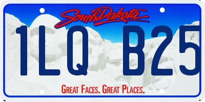 SD license plate 1LQB25