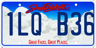 SD license plate 1LQB36