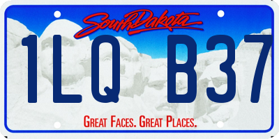 SD license plate 1LQB37