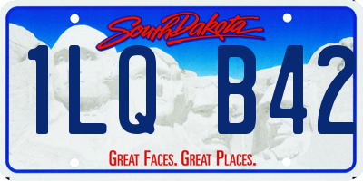 SD license plate 1LQB42