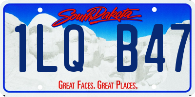 SD license plate 1LQB47