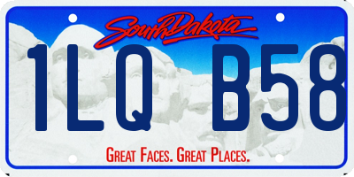SD license plate 1LQB58