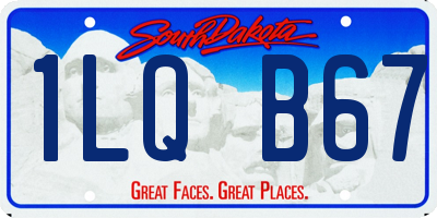 SD license plate 1LQB67