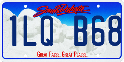 SD license plate 1LQB68