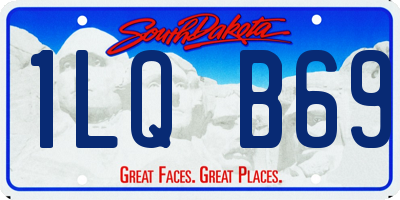 SD license plate 1LQB69