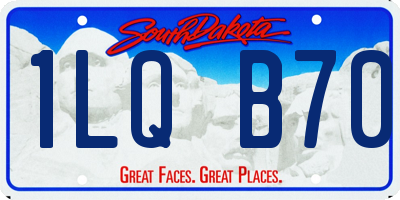 SD license plate 1LQB70