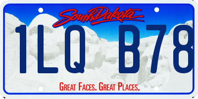 SD license plate 1LQB78