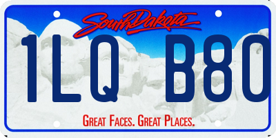 SD license plate 1LQB80