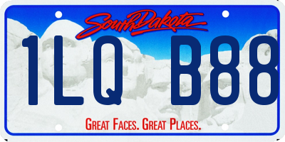 SD license plate 1LQB88