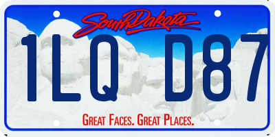 SD license plate 1LQD87