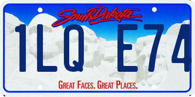 SD license plate 1LQE74