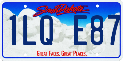 SD license plate 1LQE87
