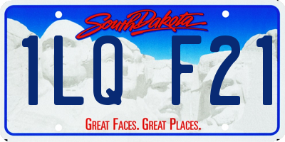 SD license plate 1LQF21