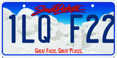 SD license plate 1LQF22