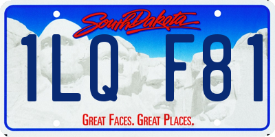 SD license plate 1LQF81