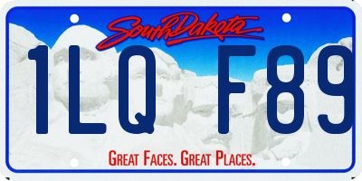 SD license plate 1LQF89