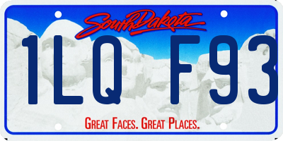 SD license plate 1LQF93