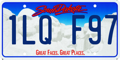 SD license plate 1LQF97