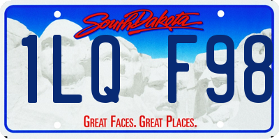 SD license plate 1LQF98