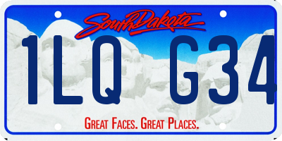 SD license plate 1LQG34