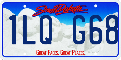 SD license plate 1LQG68