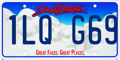 SD license plate 1LQG69