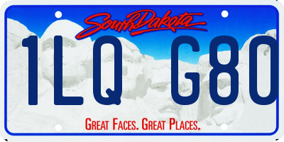 SD license plate 1LQG80