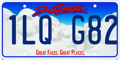 SD license plate 1LQG82