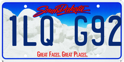 SD license plate 1LQG92