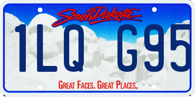 SD license plate 1LQG95