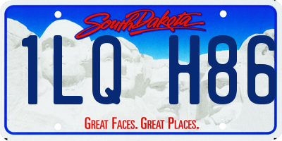 SD license plate 1LQH86