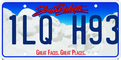 SD license plate 1LQH93