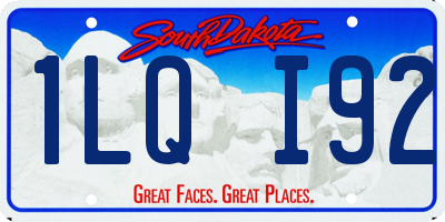 SD license plate 1LQI92