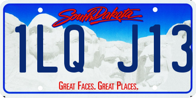 SD license plate 1LQJ13