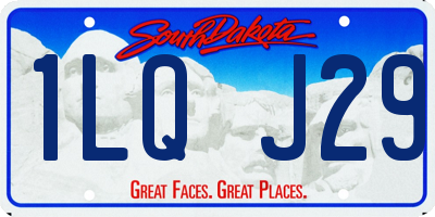 SD license plate 1LQJ29