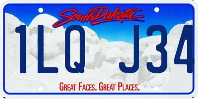SD license plate 1LQJ34