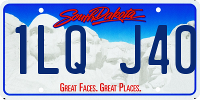 SD license plate 1LQJ40