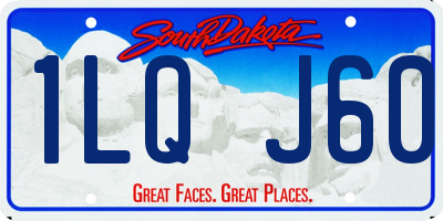 SD license plate 1LQJ60