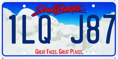 SD license plate 1LQJ87