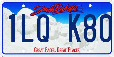SD license plate 1LQK80