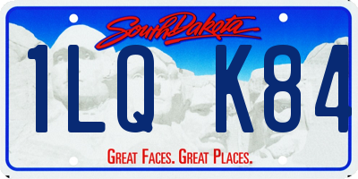 SD license plate 1LQK84