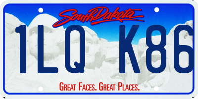 SD license plate 1LQK86