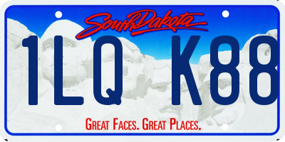 SD license plate 1LQK88