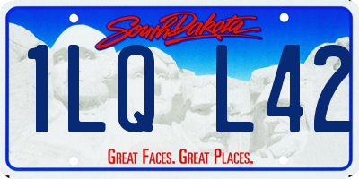 SD license plate 1LQL42