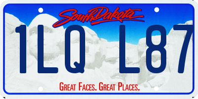 SD license plate 1LQL87