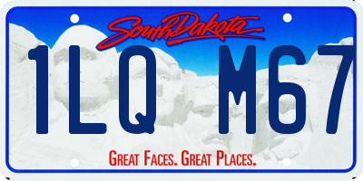 SD license plate 1LQM67