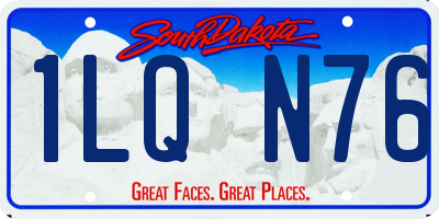 SD license plate 1LQN76